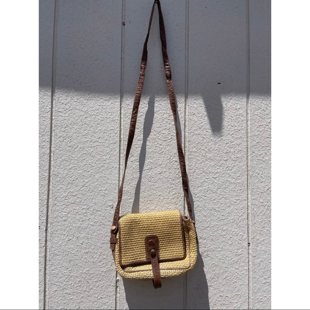 Bottega Veneta Straw Crossbody Bag